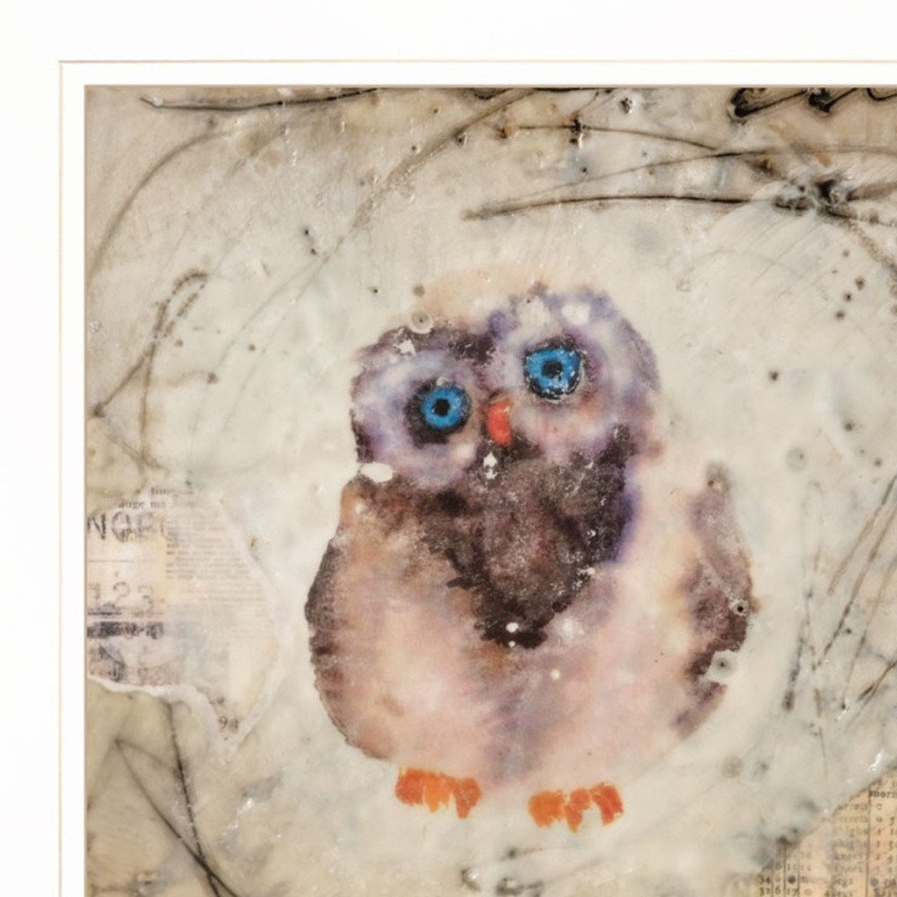 Set Of Two Wonder Years Owls 1 White Framed Print Wall Art — view 5