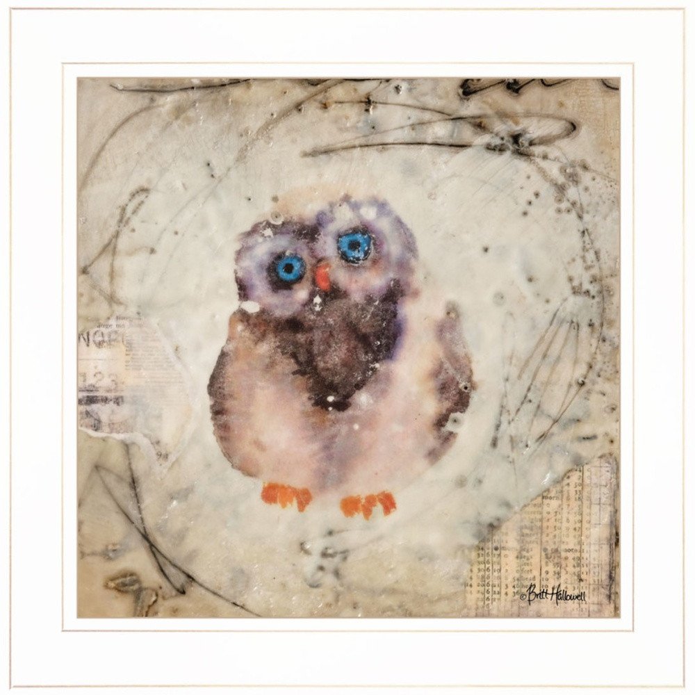 Set Of Two Wonder Years Owls 1 White Framed Print Wall Art — view 6