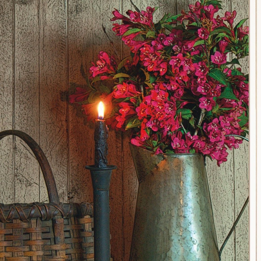 Set Of Two Country Candlelight White Framed Print Wall Art — view 3