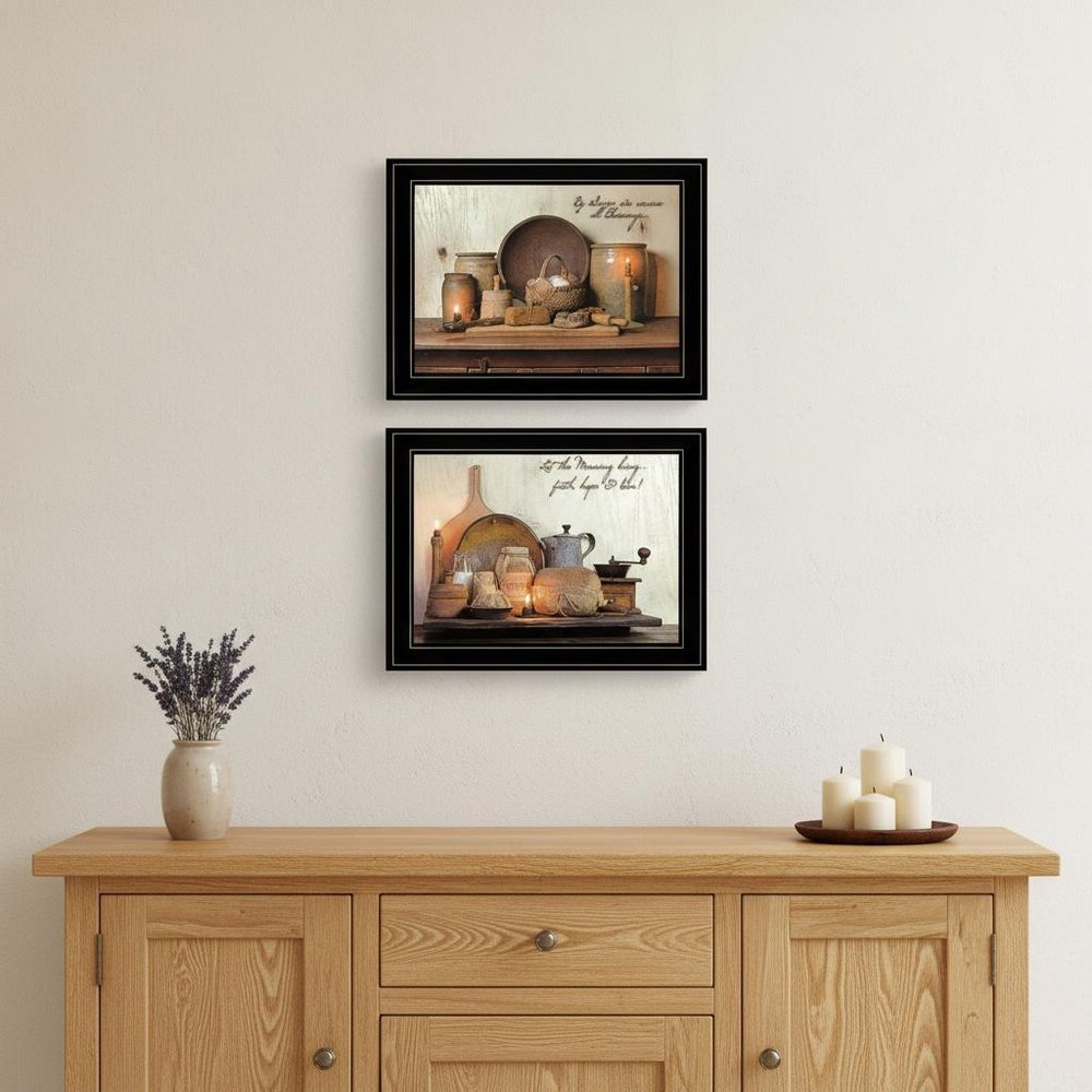 Set Of Two By Grace 2 Black Framed Print Kitchen Wall Art — view 3