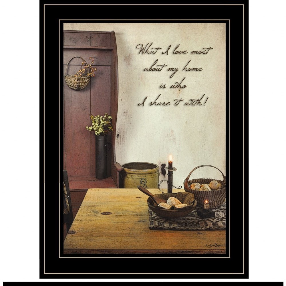 Set Of Two What I Love Most 2 Black Framed Print Kitchen Wall Art — view 4