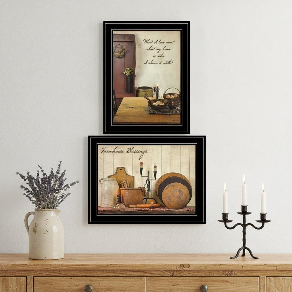 Set Of Two What I Love Most 2 Black Framed Print Kitchen Wall Art — view 6