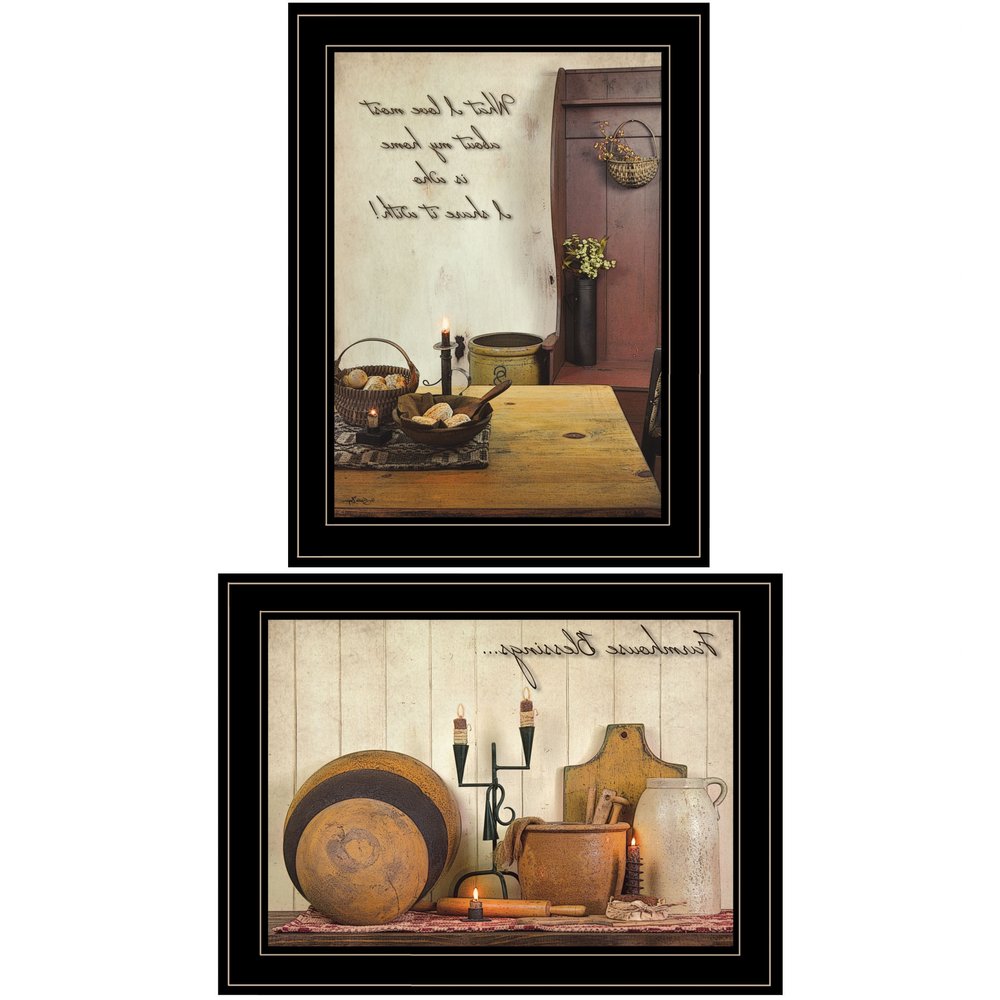 Set Of Two What I Love Most 2 Black Framed Print Kitchen Wall Art — view 5