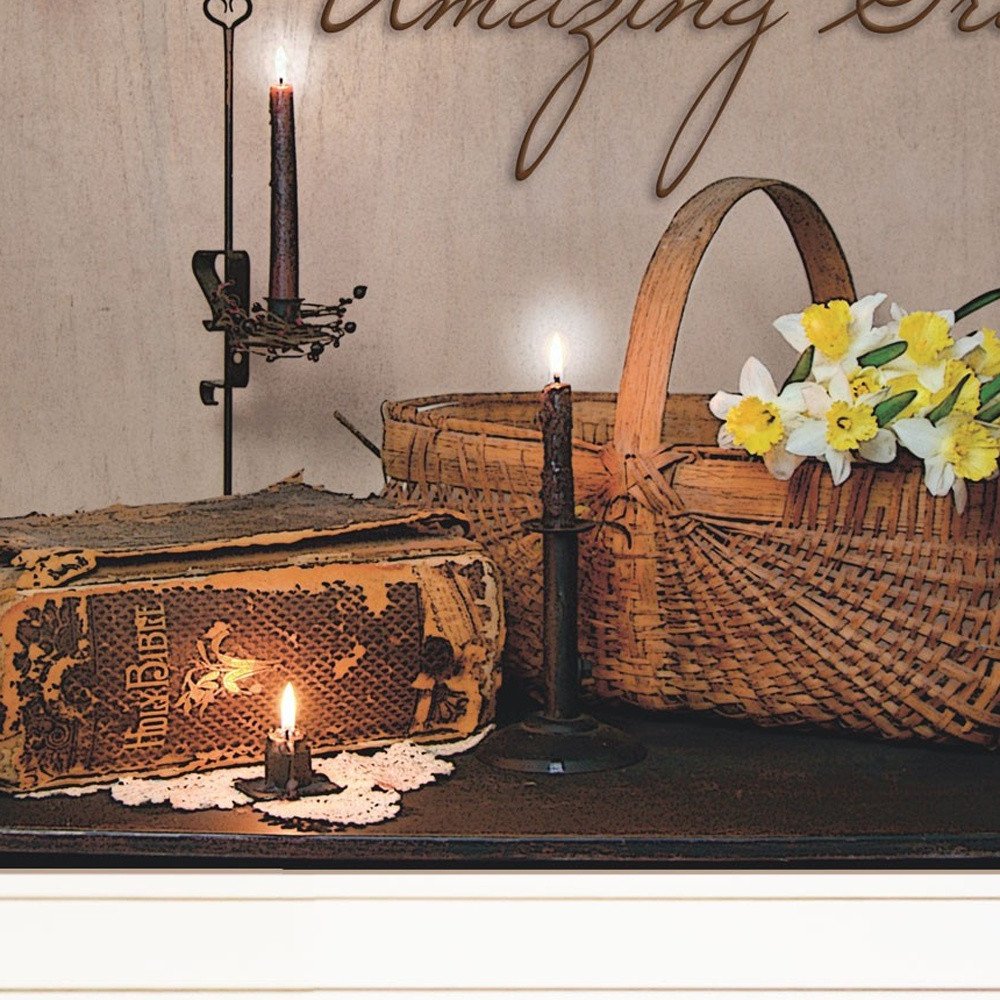 Set Of Two Amazing Grace 5 White Framed Print Kitchen Wall Art — view 3