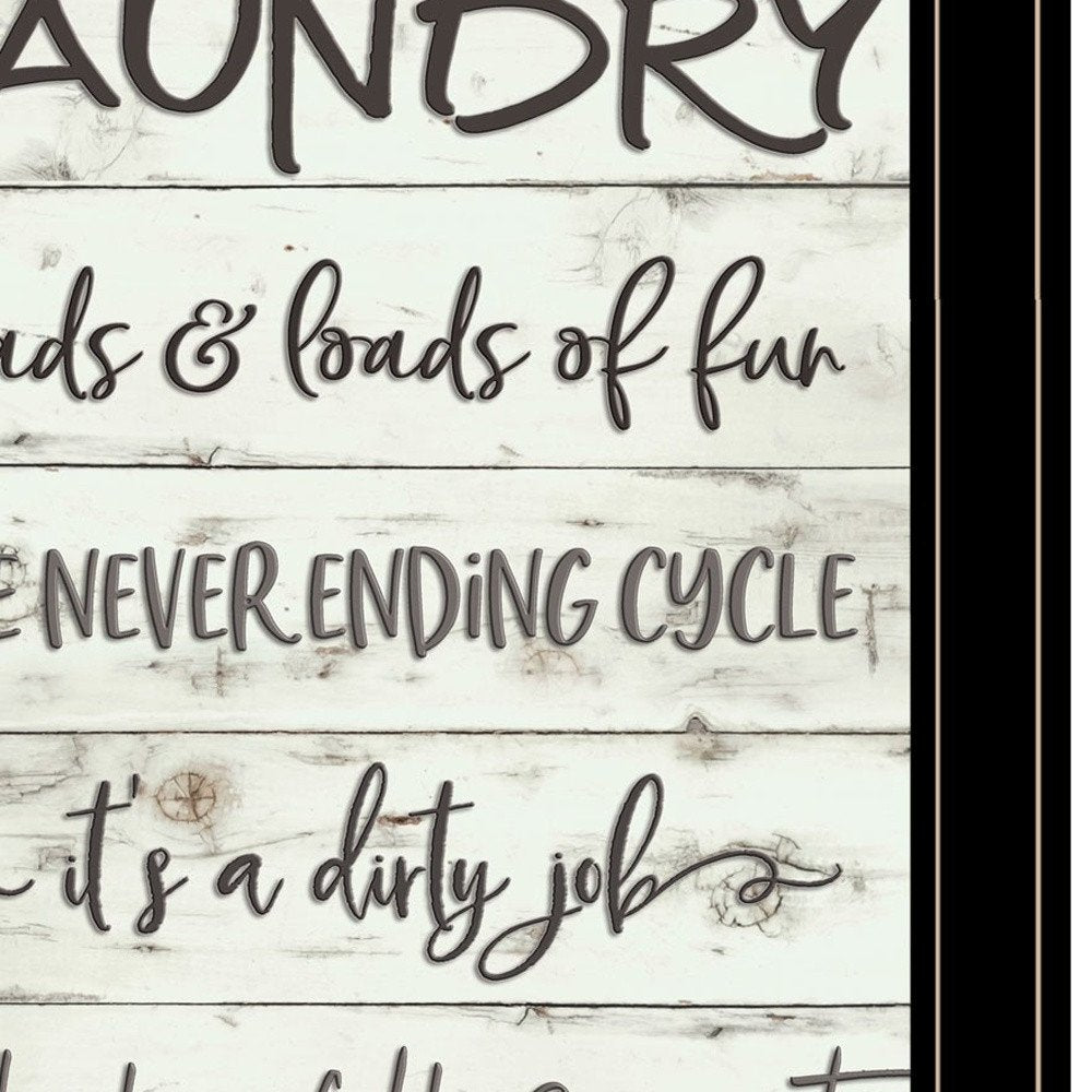Set Of Two Loads of Fun 2 Black Framed Print Bathroom Wall Art — view 3