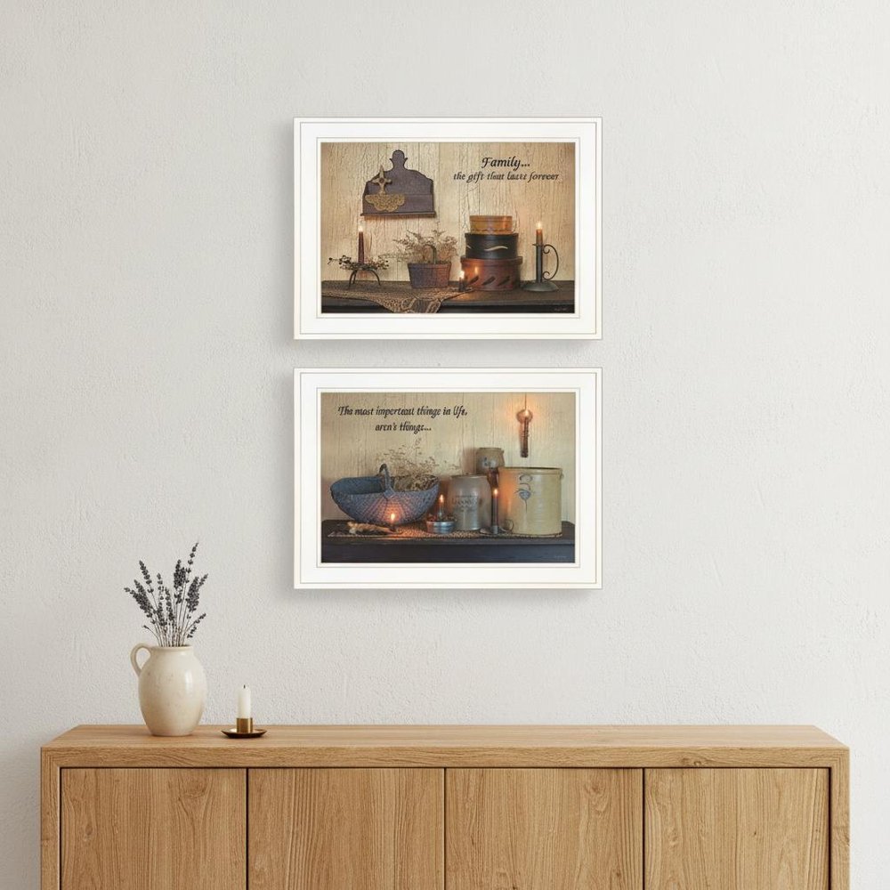 Set Of Two Family Forever White Framed Print Wall Art — view 4