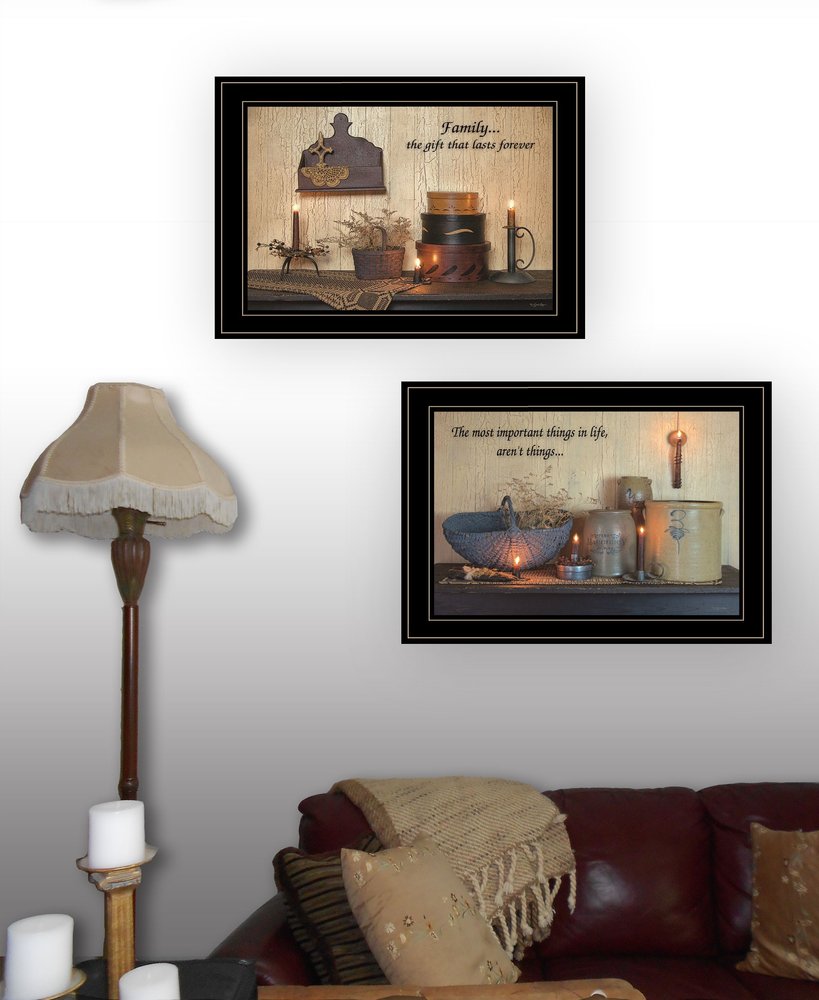 Set Of Two Family Forever 2 Black Framed Print Wall Art — view 2