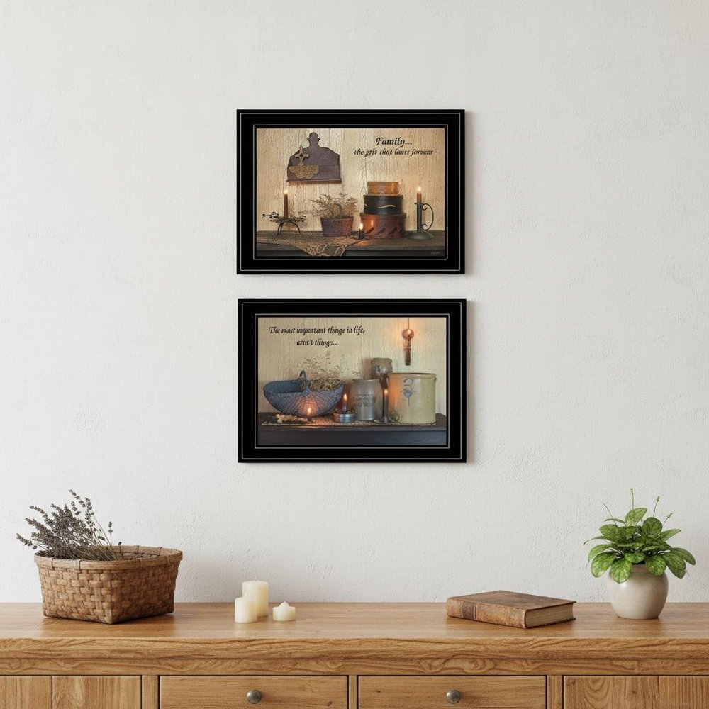 Set Of Two Family Forever 2 Black Framed Print Wall Art — view 4