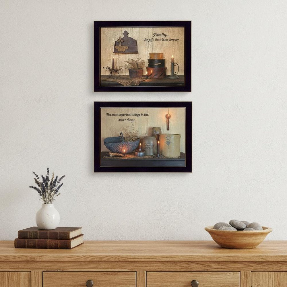 Set Of Two Family Forever 3 Black Framed Print Wall Art — view 3
