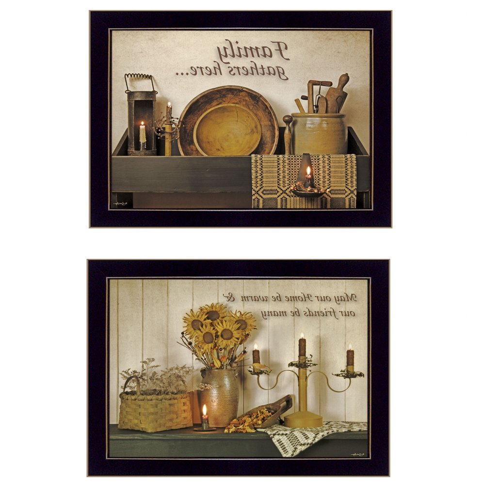 Set Of Two May Our Hearts Be warm 3 Black Framed Print Kitchen Wall Art — view 5