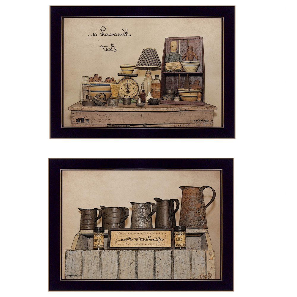 Set Of Two Homemade is Best 3 Black Framed Print Kitchen Wall Art — view 4