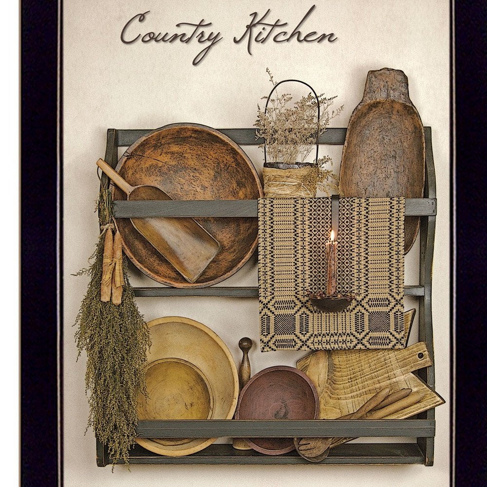 Grateful and Blessed Black Framed Print Kitchen Wall Art — view 3
