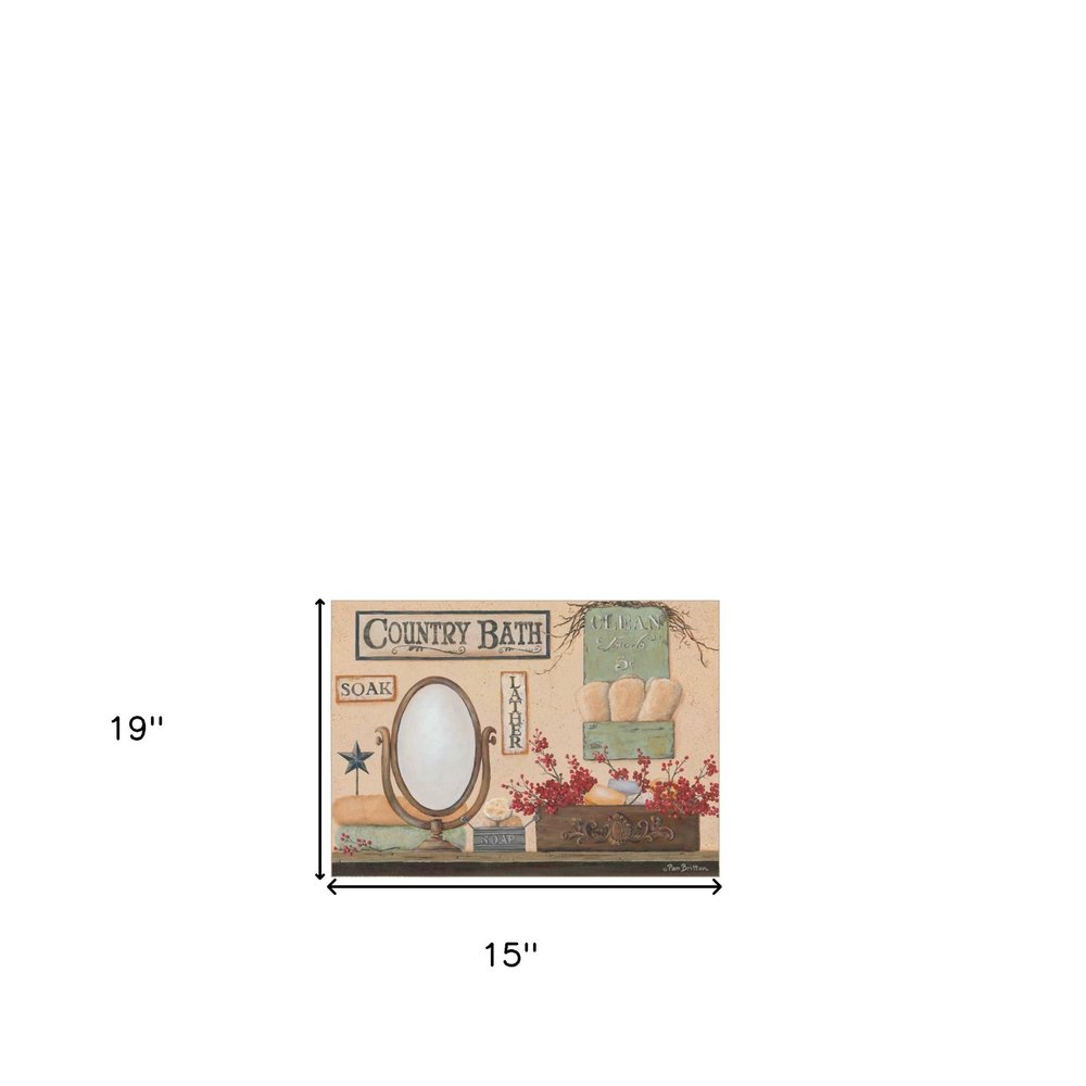 Set Of Two Country Bath III White Framed Print Bathroom Wall Art — view 3