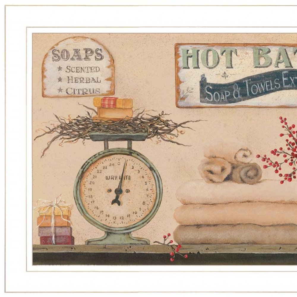 Set Of Two Country Bath III White Framed Print Bathroom Wall Art — view 5
