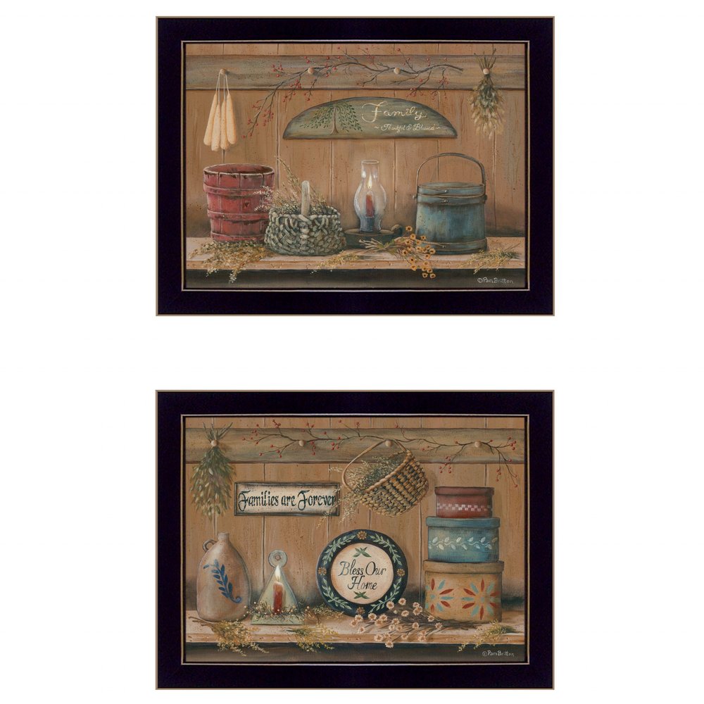 Set Of Two Shelf Treasures 3 Black Framed Print Wall Art — view 1