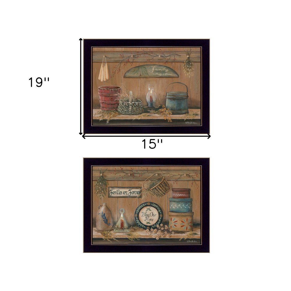 Set Of Two Shelf Treasures 3 Black Framed Print Wall Art — view 3