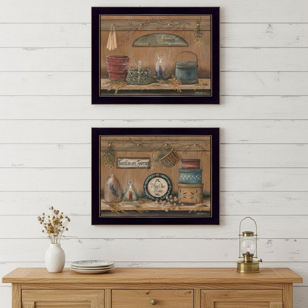 Set Of Two Shelf Treasures 3 Black Framed Print Wall Art — view 4