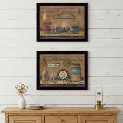 Set Of Two Shelf Treasures 3 Black Framed Print Wall Art