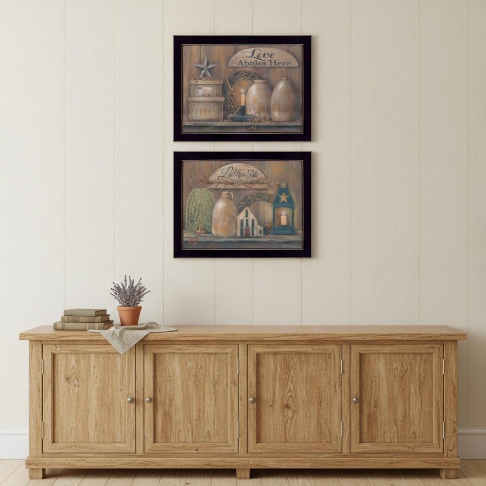 Set Of Two Love Never Fails 3 Black Framed Print Wall Art — view 4