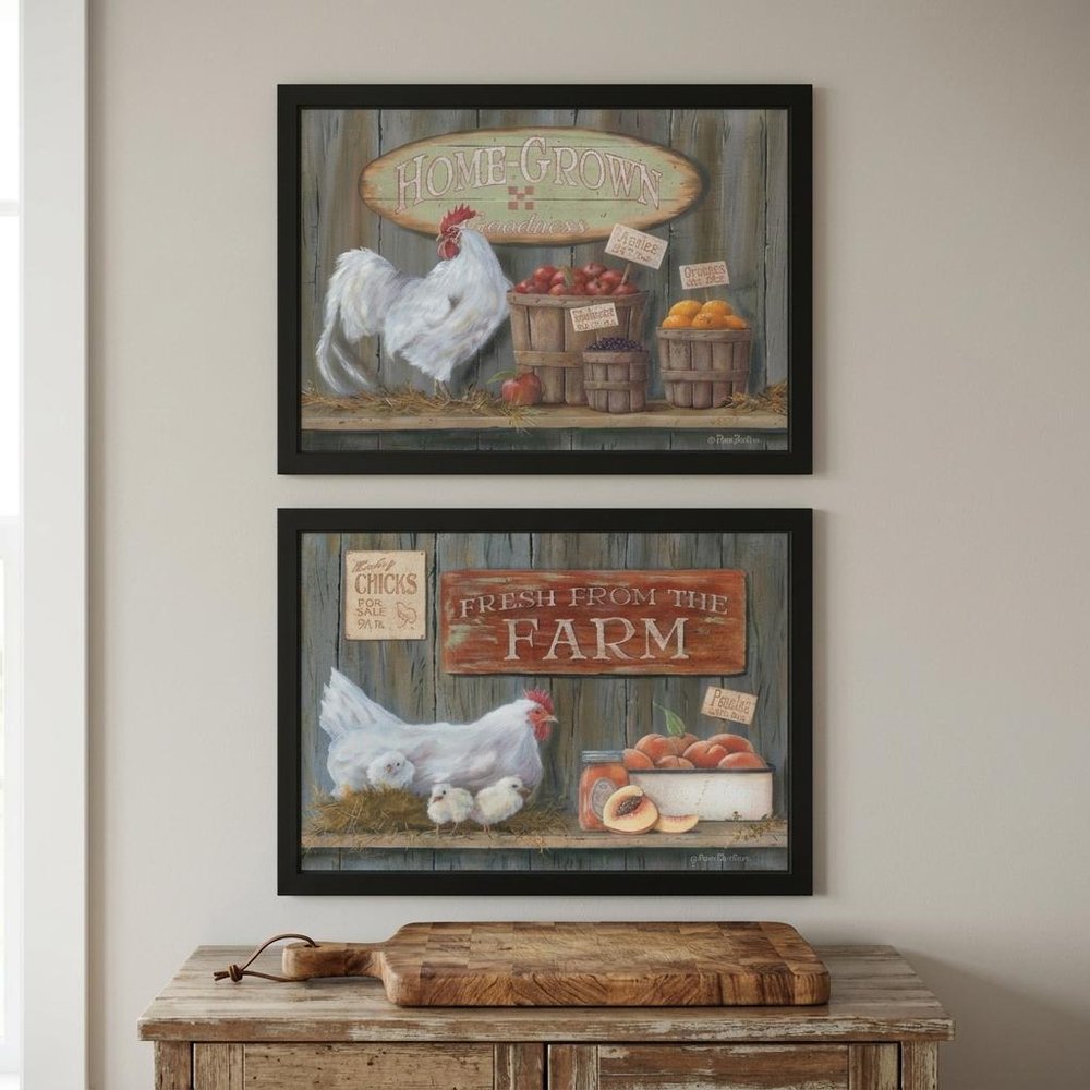 Set Of Two Home Grown 2 Black Framed Print Wall Art — view 5