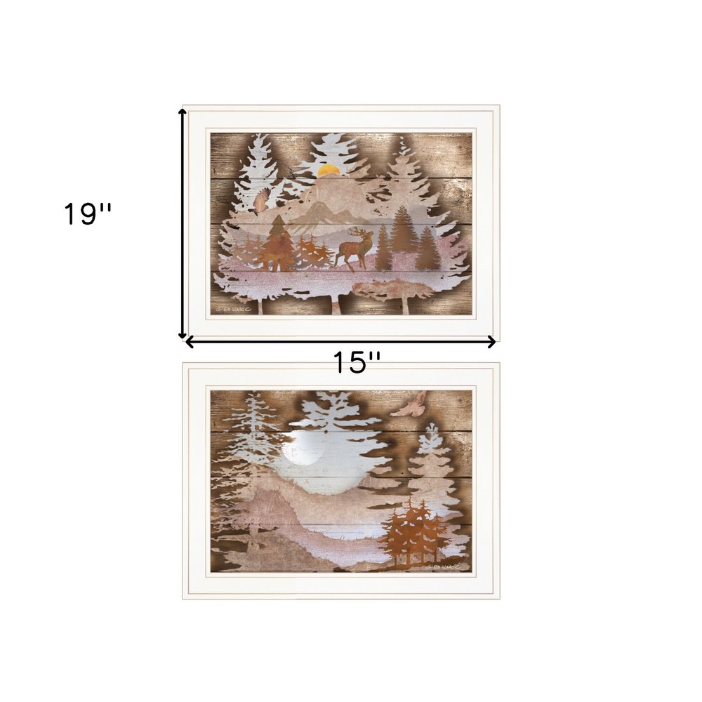 Set Of Two Great Outdoors 1 White Framed Print Wall Art — view 3