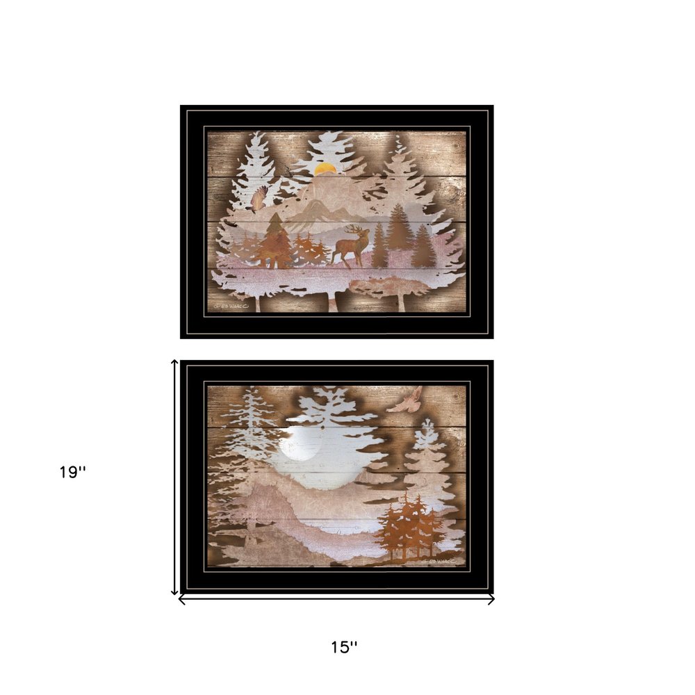 Set Of Two Great Outdoors 2 Black Framed Print Wall Art — view 4