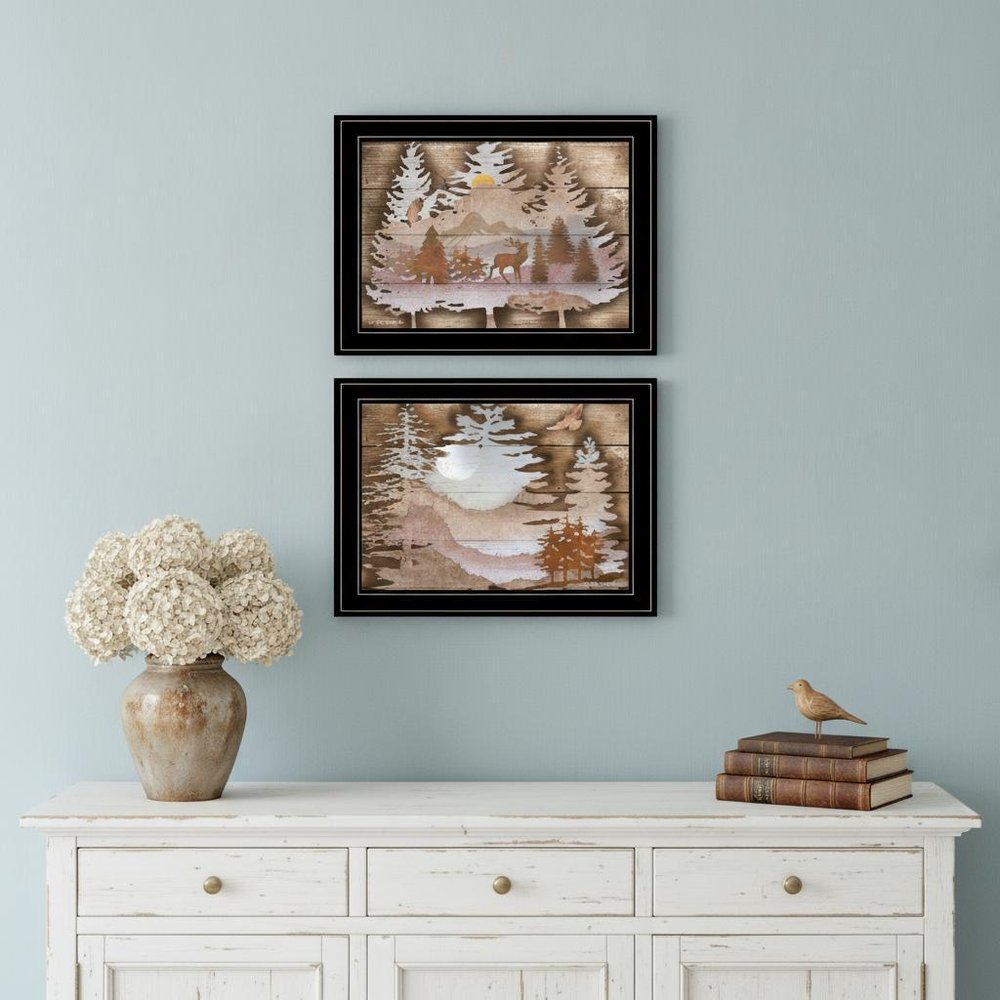 Set Of Two Great Outdoors 2 Black Framed Print Wall Art — view 5