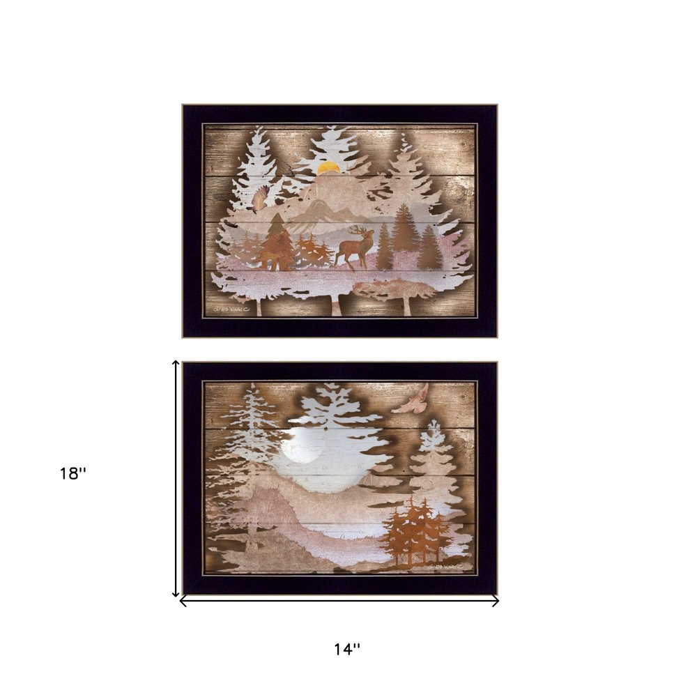 Set Of Two Great Outdoors 3 Black Framed Print Wall Art — view 3
