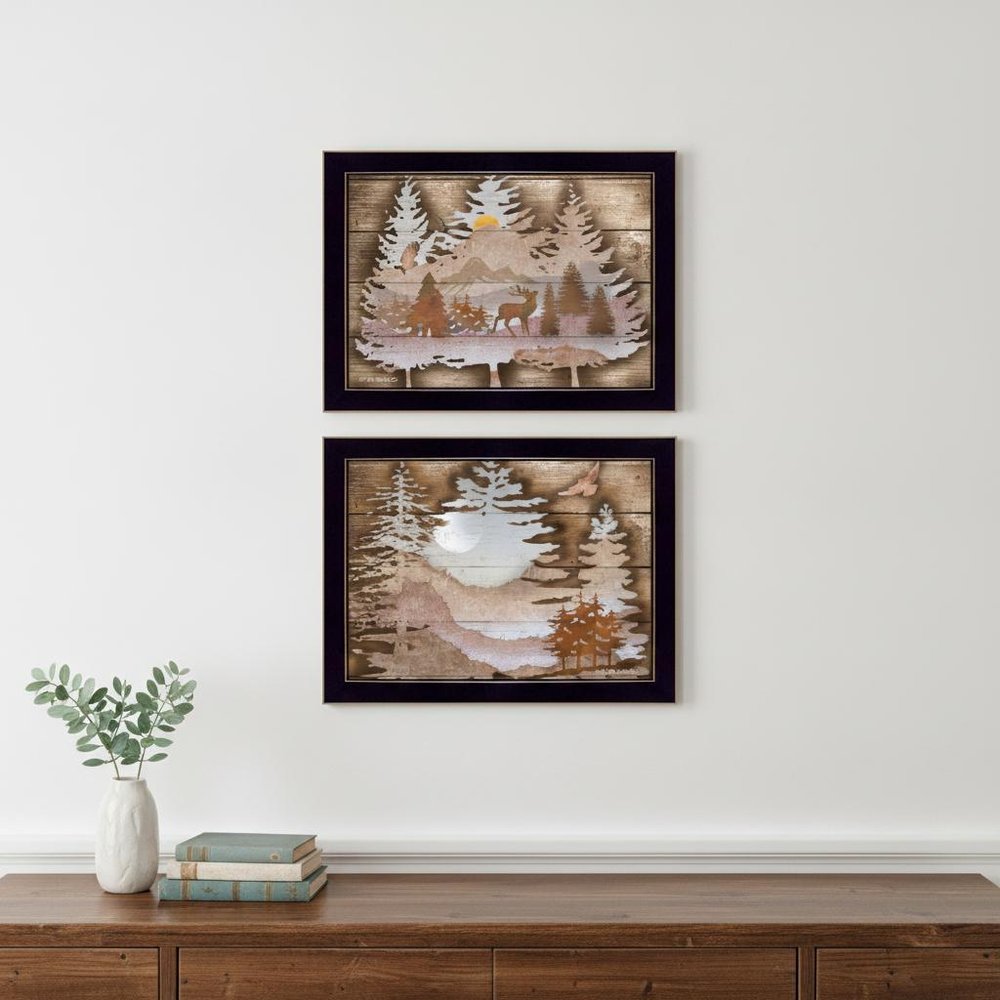 Set Of Two Great Outdoors 3 Black Framed Print Wall Art — view 4