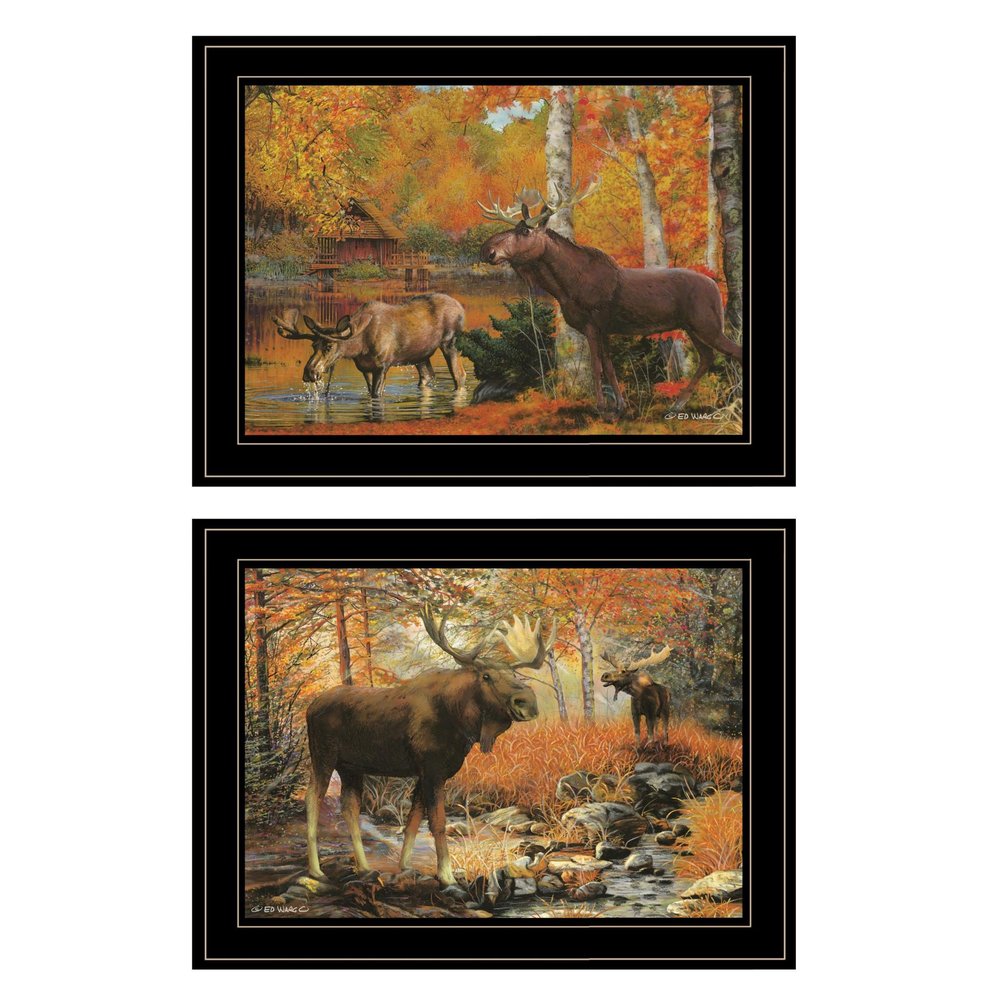 Set Of Two Great Outdoors 4 Black Framed Print Wall Art — view 1