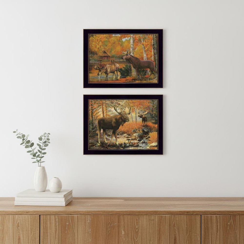 Set Of Two Call of the Wild 2 Black Framed Print Wall Art — view 4