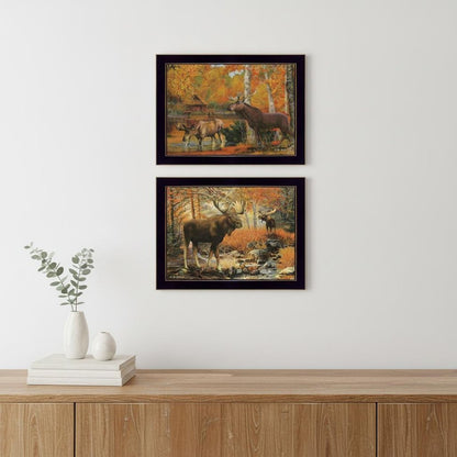 Set Of Two Call of the Wild 2 Black Framed Print Wall Art