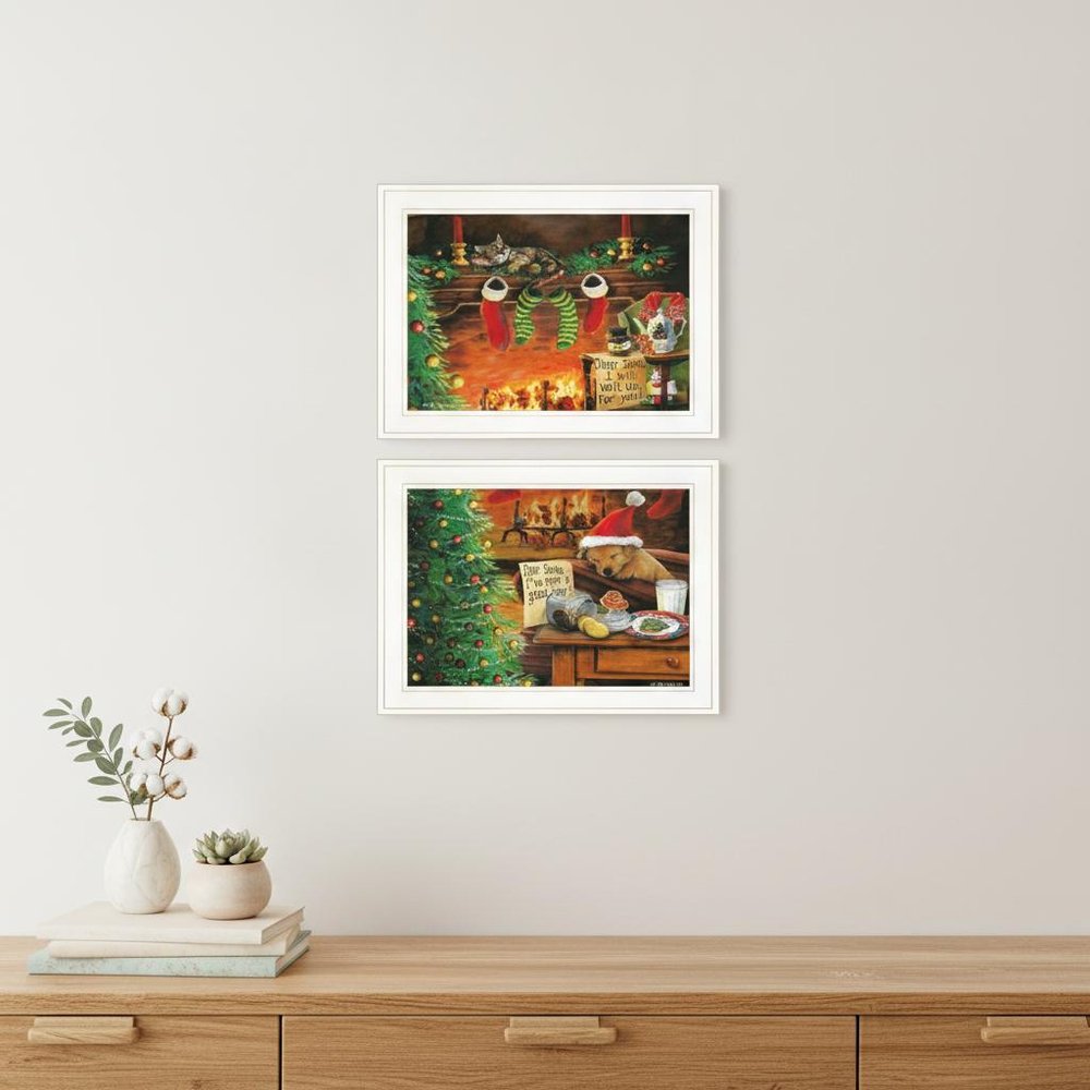 Set Of Two Ive Been A Good Boy 1 White Framed Print Wall Art — view 5