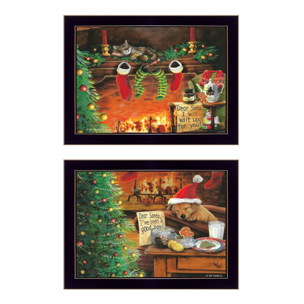 Set Of Two Ive Been A Good Boy 3 Black Framed Print Wall Art — view 1