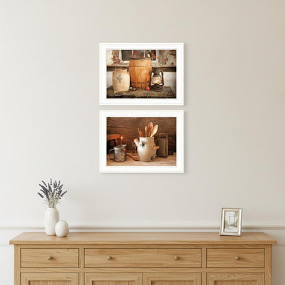 Set Of Two The Nail Keg White Framed Print Wall Art