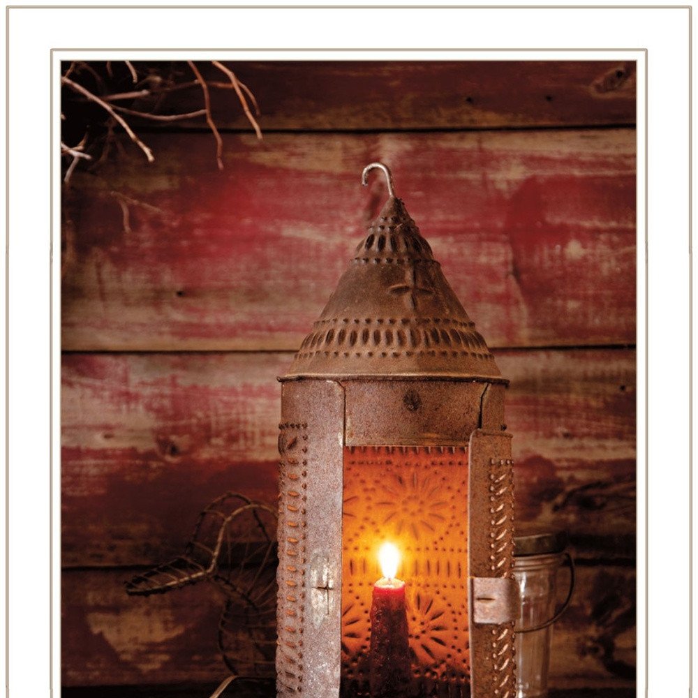 Set Of Two Innkeepers Lantern 1 White Framed Print Wall Art — view 5