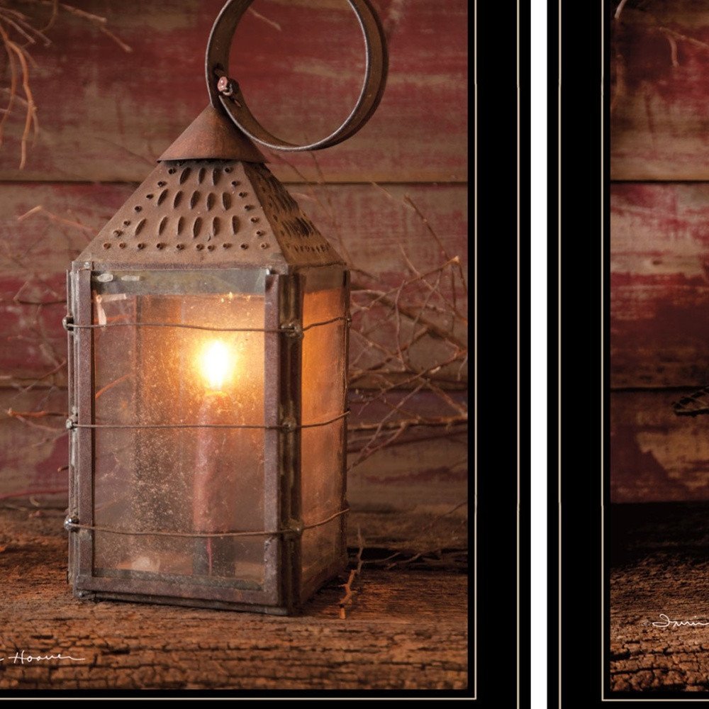 Set Of Two Innkeepers Lantern 2 Black Framed Print Wall Art — view 4