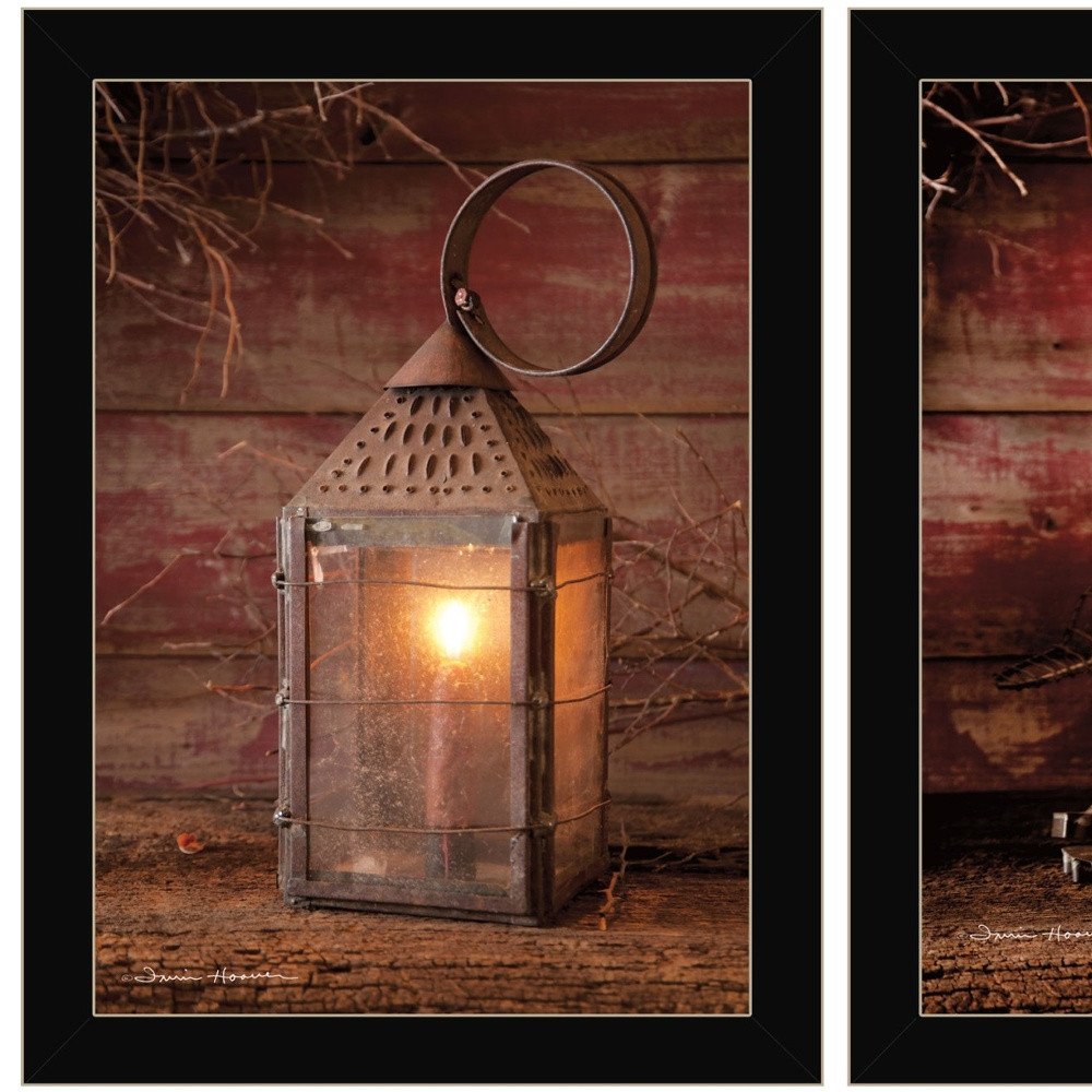 Set Of Two Innkeepers Lantern 3 Black Framed Print Wall Art — view 5