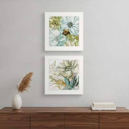 Set Of Two Sea Glass 1 White Framed Print Wall Art