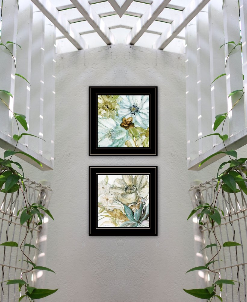 Set Of Two Sea Glass 2 Black Framed Print Wall Art — view 2