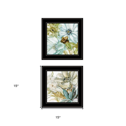 Set Of Two Sea Glass 2 Black Framed Print Wall Art