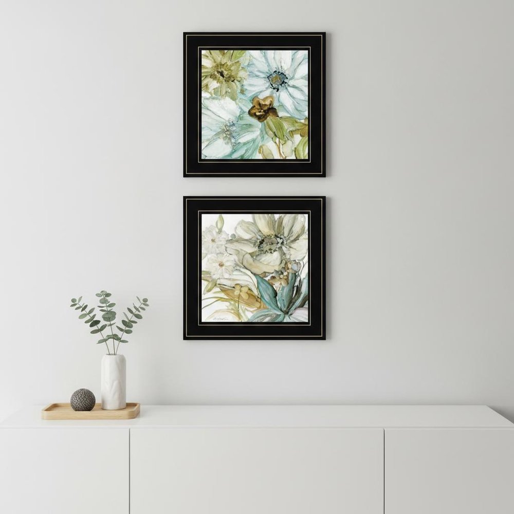 Set Of Two Sea Glass 2 Black Framed Print Wall Art — view 5