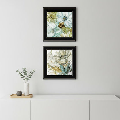Set Of Two Sea Glass 2 Black Framed Print Wall Art