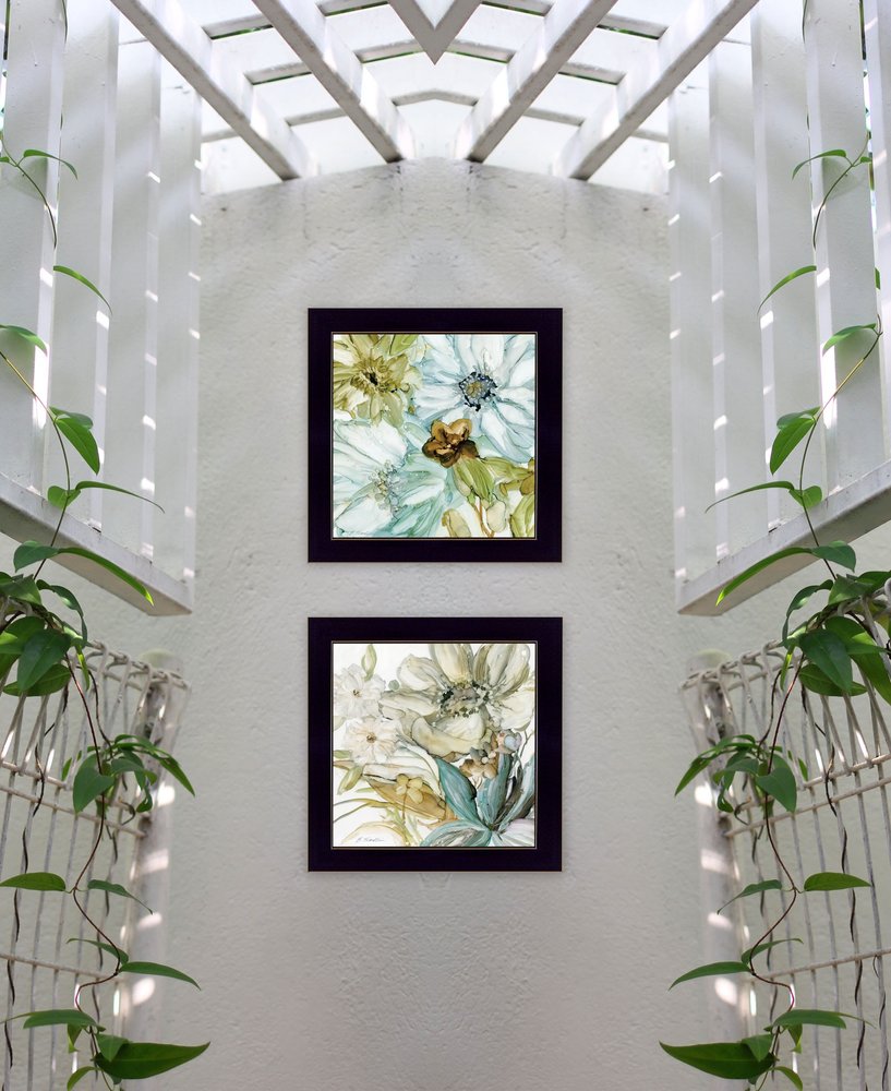 Set Of Two Sea Glass 3 Black Framed Print Wall Art — view 2