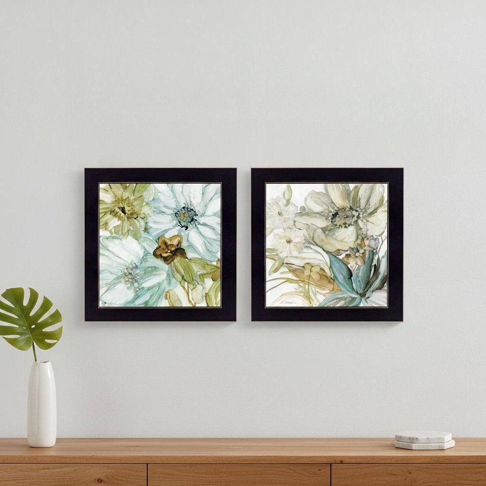Set Of Two Sea Glass 3 Black Framed Print Wall Art — view 5
