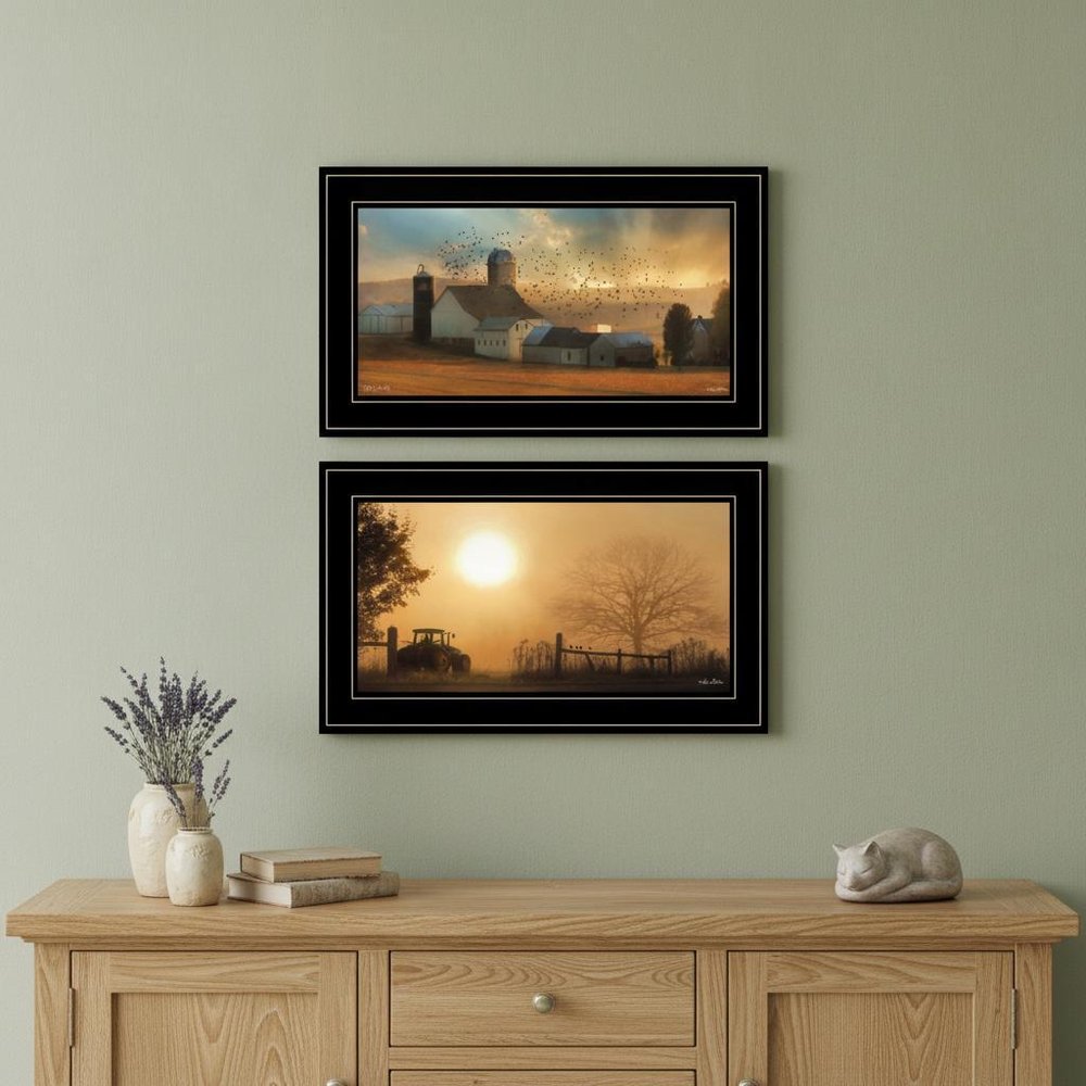 Set Of Two Light of a New Day 3 Black Framed Print Wall Art — view 4