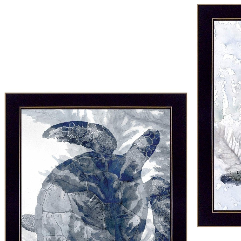 Set Of Two Ocean 3 Black Framed Print Wall Art — view 3
