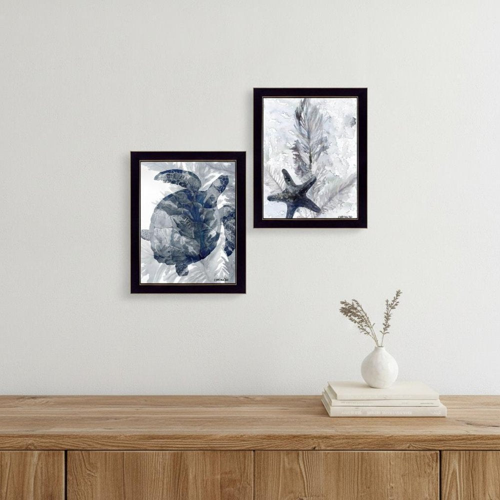 Set Of Two Ocean 3 Black Framed Print Wall Art — view 5