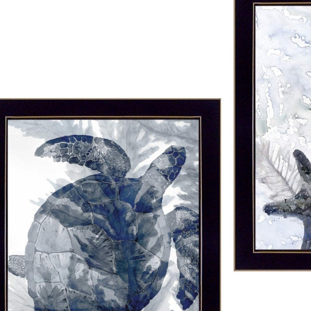 Set Of Two Ocean 3 Black Framed Print Wall Art — view 4