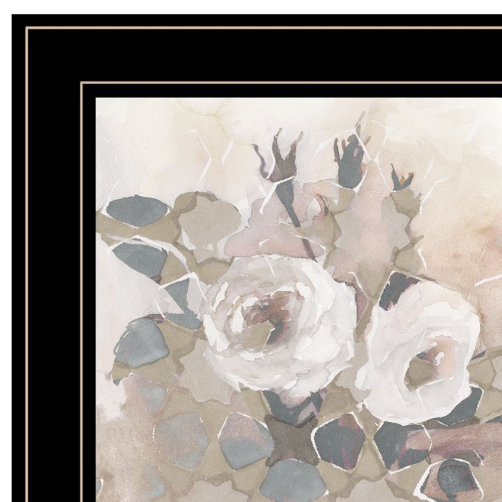 Set Of Two Transitional Blooms 2 Black Framed Print Wall Art — view 3